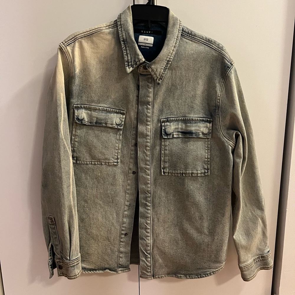 Ksubi Snakebite Shirt Light Washed Denim Size Small